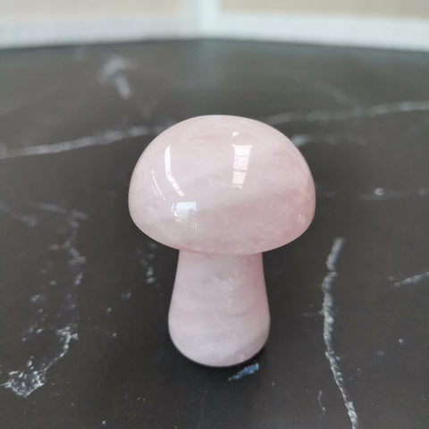Mushroom Gemstone 5cm-Rose Quartz