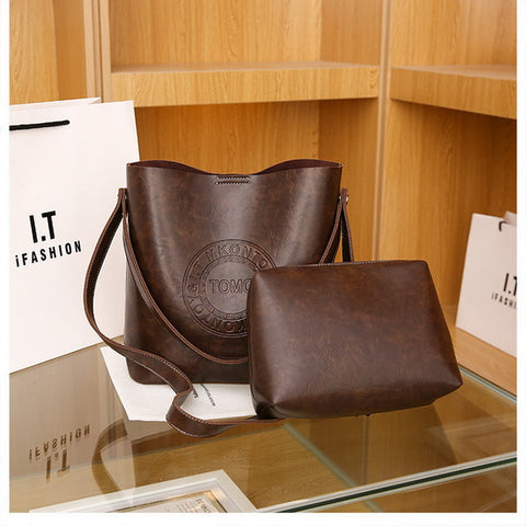 2pc Pu Leather Bag