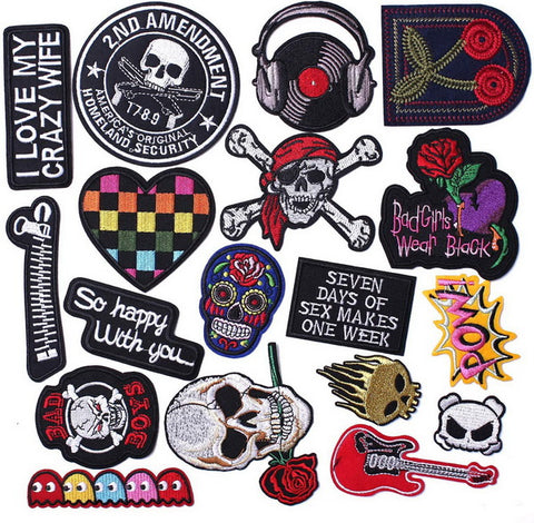 18pc Iron on Embroidery Patches