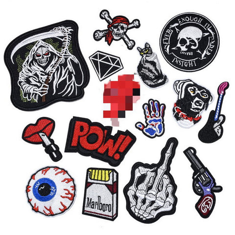 15pc Iron on Embroidery Patches