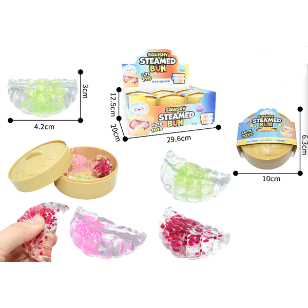 12 x 3pc Mystery Squishy Dumpings with Display Box