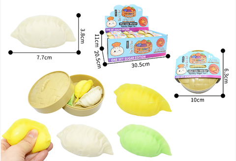 12 x 3pc Squishy Dumpling with Display Box