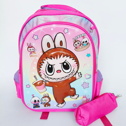 2pc Large 3D Kids Backpack 29x36cm