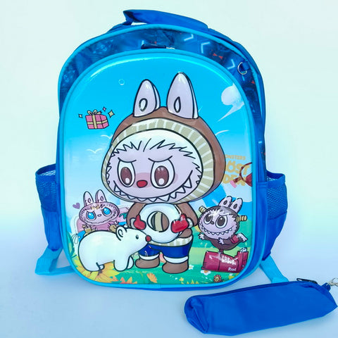 2pc Large 3D Kids Backpack 29x36cm