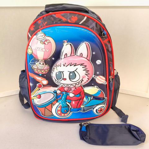 2pc Large 3D Kids Backpack 29x36cm