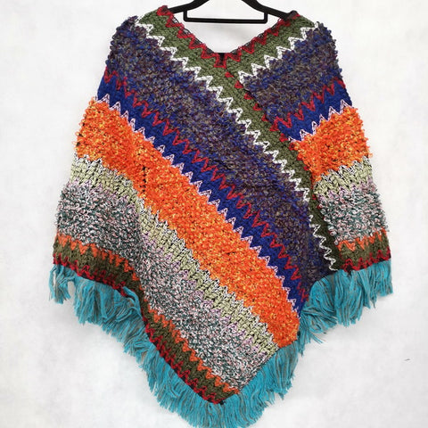 Free Size Knitted Poncho
