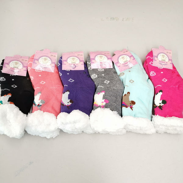 Kids Thick Fluffy Winter Bed Socks