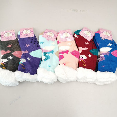 Kids Thick Fluffy Winter Bed Socks