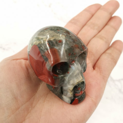 Skull Gemstone 5cm-Blood Stone