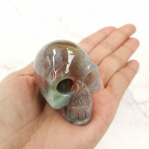 Skull Gemstone 5cm-Moss Agate