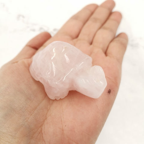 Turtle Gemstone 5cm-Rose Quartz