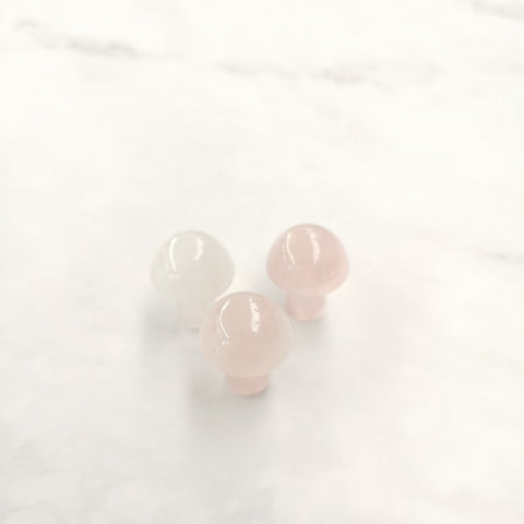 Mini Mushroom Gemstone 2cm-Rose Quartz