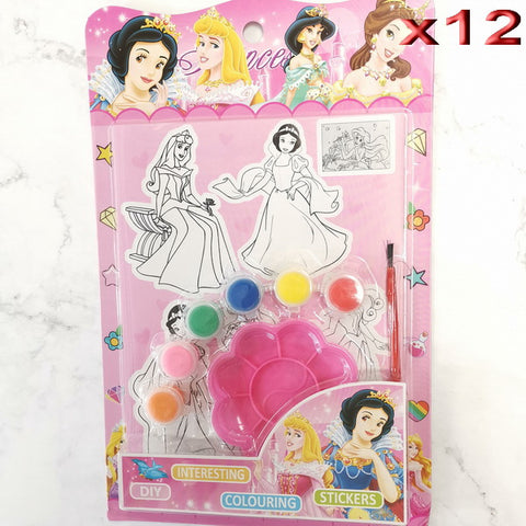 12 x DIY Colouring Stickers Set