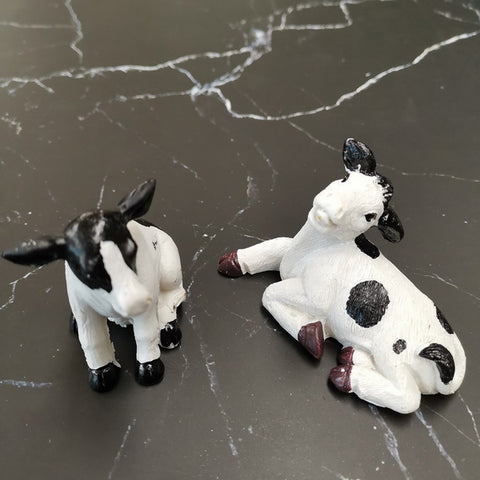 2pc Cow Figurine