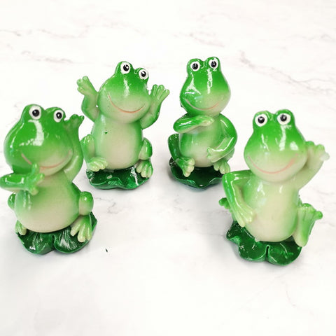 4pc Frog Figurine