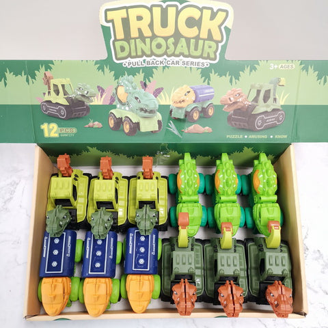12pc Dinosaur Truck with Display Box