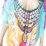 X-Large Long Hand Embellished Kaftan Dress Free Size