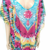 X-Large Long Hand Embellished Kaftan Dress Free Size