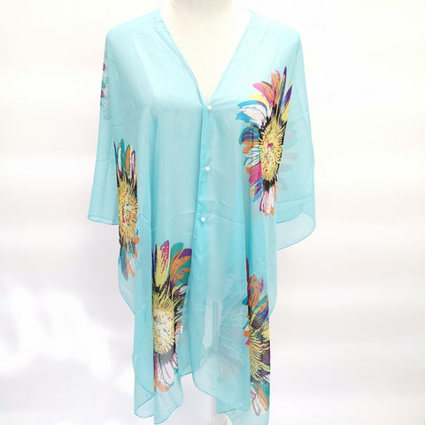 Free Size Chiffon Beach Cover Up Top