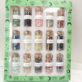 15 Gemstone Bottles in Display Box