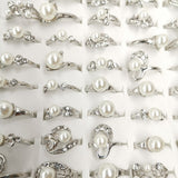 100pc Pearl Rings with Display Box