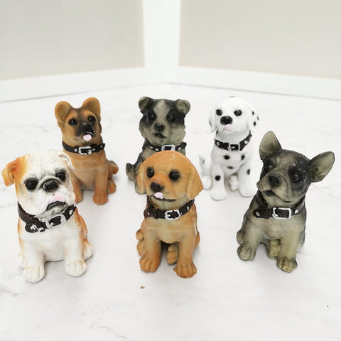 6pc Dog Figurine
