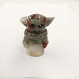 Yoda Gemstone 4.5cm-Bloodstone