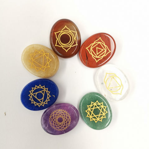 7 Chakra Natural Oval Stones
