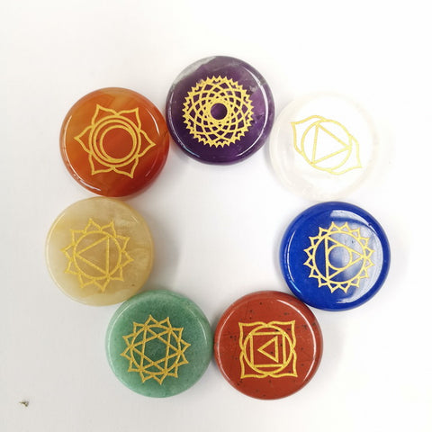 7 Chakra Natural Round Stones