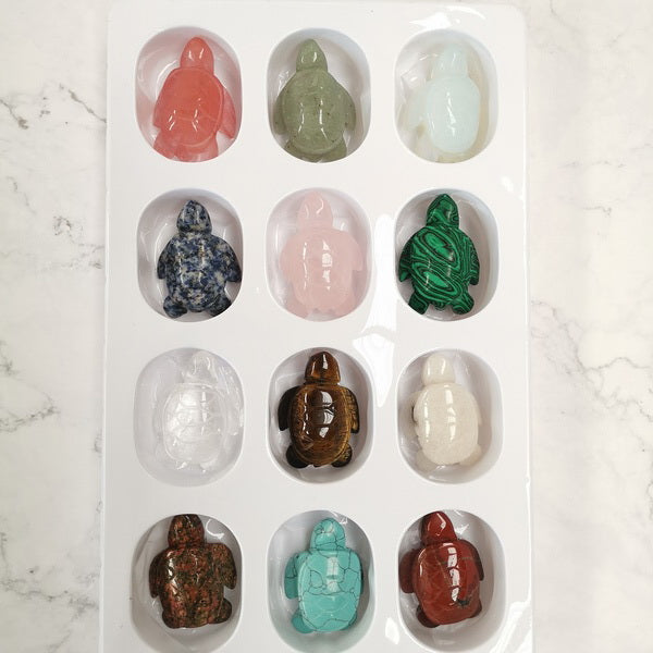 12pc Natural Gemstone 5cm-Turtle