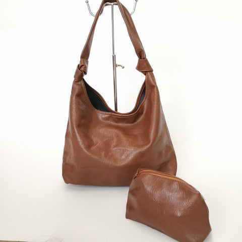 2pc Pu Leather Bag
