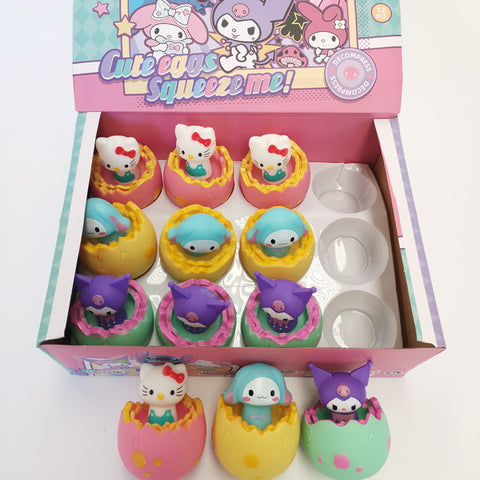 12pc Eggs Squeeze Toy with Sound