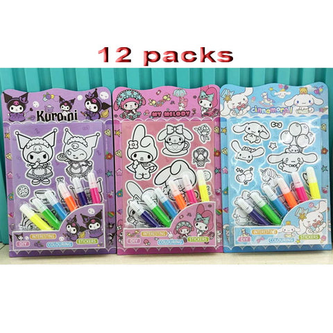 12 x DIY Colouring Stickers Set