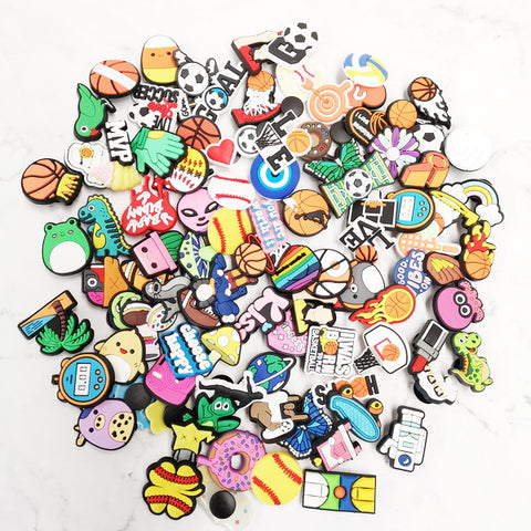 100pc Cartoon PVC Shoes Charms Decor For Croc
