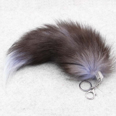 Large Fox Fur Keyring