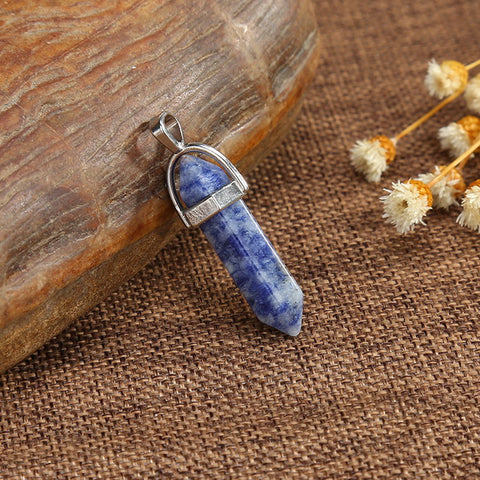 Gemstone Pendant with Necklace - Sodalite