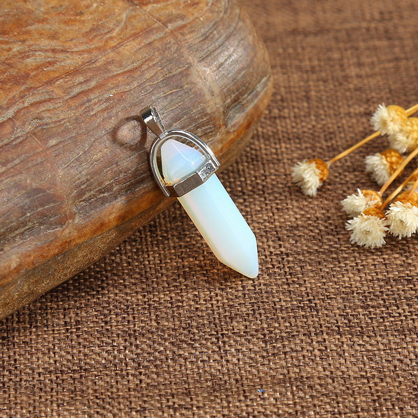 Gemstone Pendant with Necklace - Opal