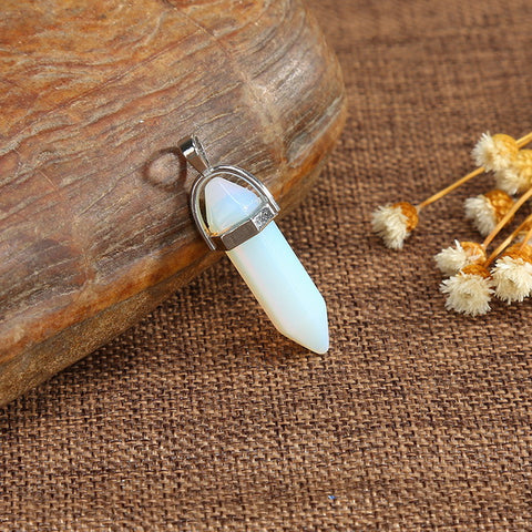 Gemstone Pendant with Necklace - Opal
