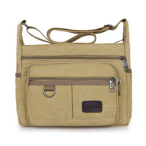 Large Canvas Multi-pockets Bag
