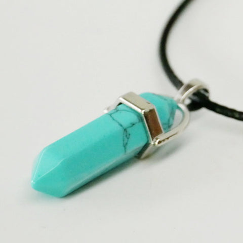 Gemstone Pendant with Necklace - Turquoise
