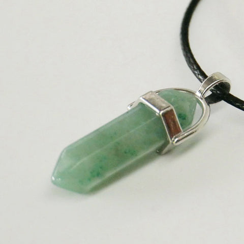 Gemstone Pendant with Necklace - Aventurine