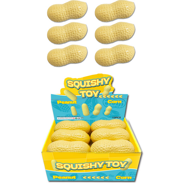 12pc Squishy Peanut with Display Box