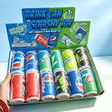 12pc Squishy Drink Can with Display Box