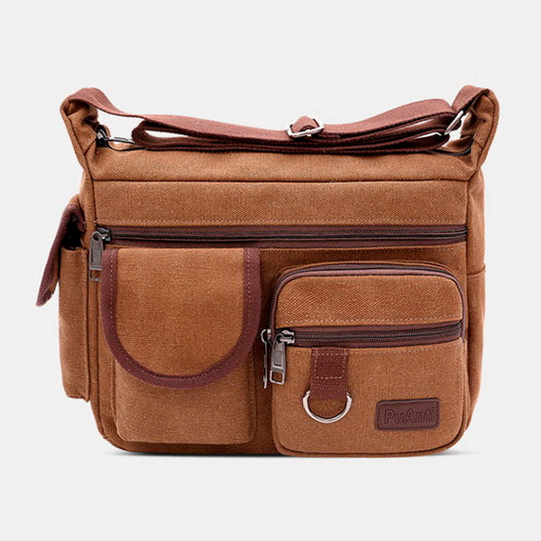 Large Canvas Multi-pockets Bag