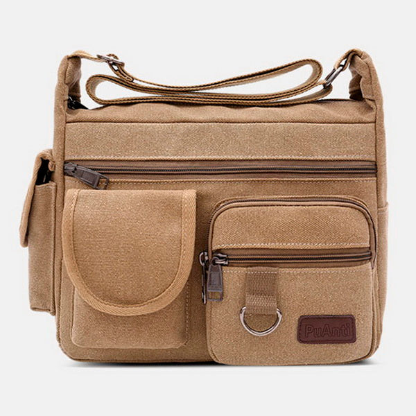 Large Canvas Multi-pockets Bag