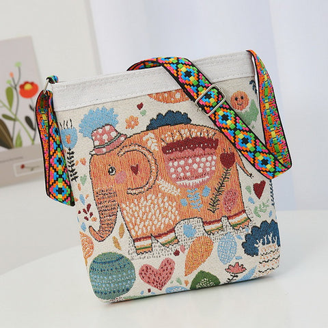 Embroidery Crossbody Bag