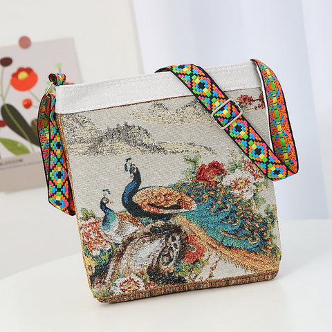 Embroidery Crossbody Bag