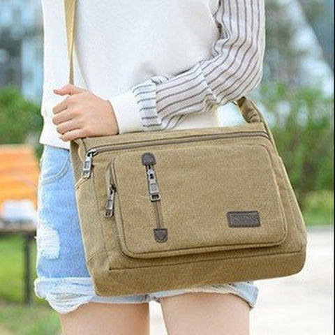 Large Canvas Multi-pockets Bag