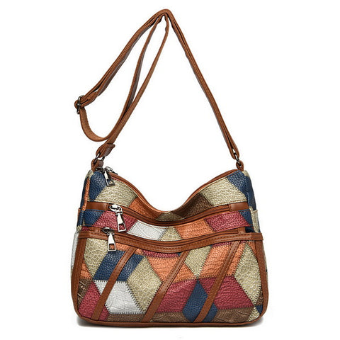 Retro PU Leather Multi-pockets Bag