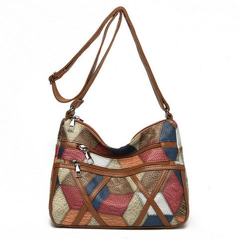 Retro PU Leather Multi-pockets Bag